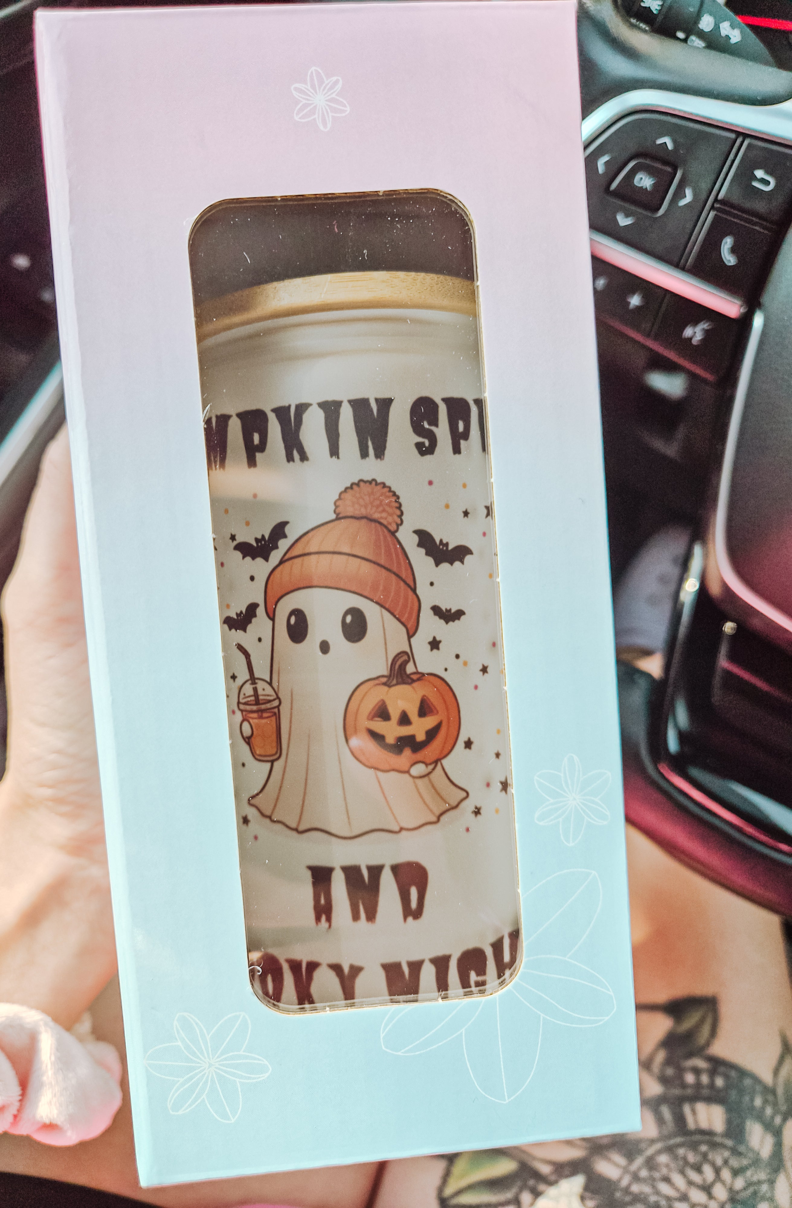 Pumpkin Spice & Spooky Nights Frosted Glass Tumbler