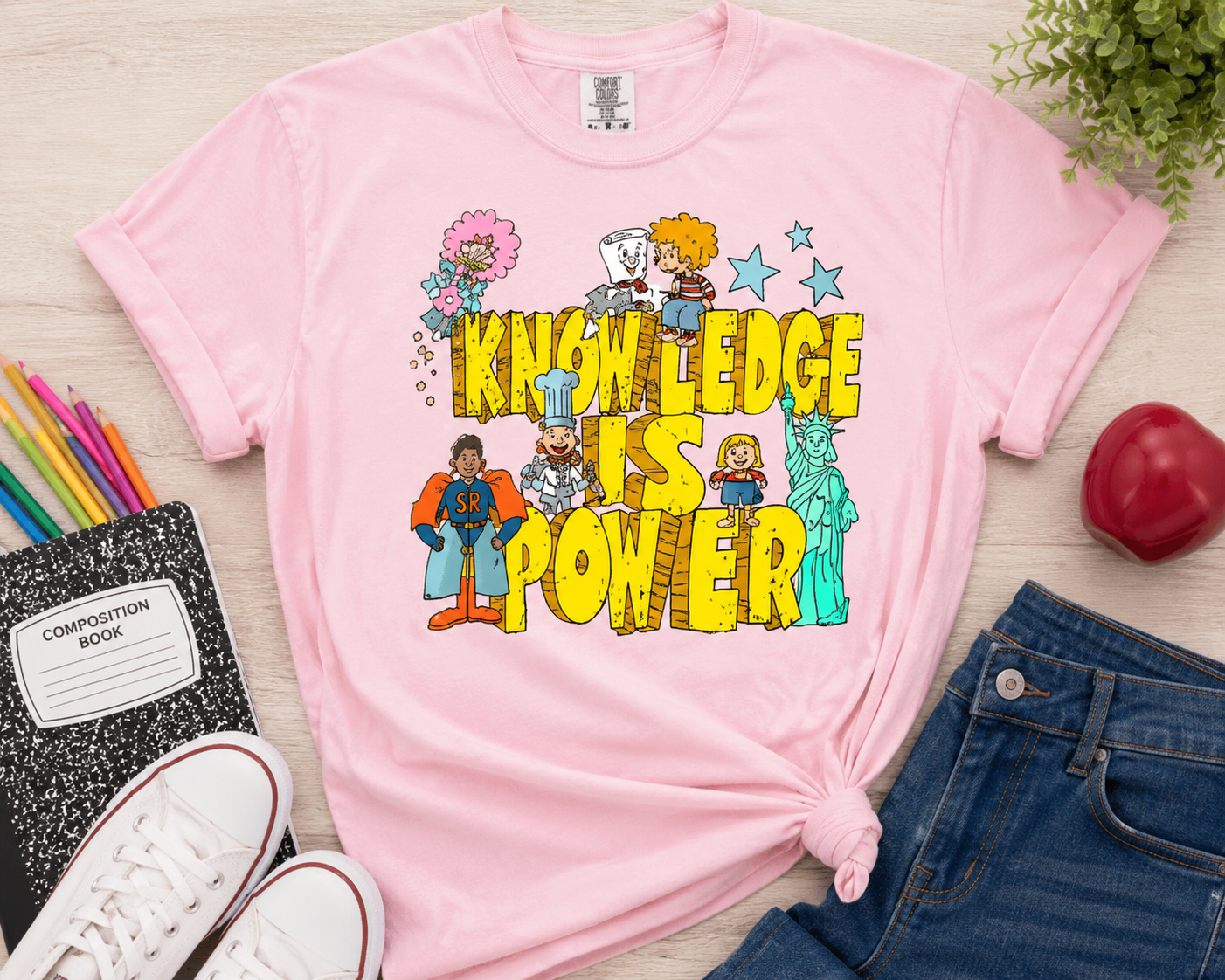 Knowledge Is Power Adult T-Shirt